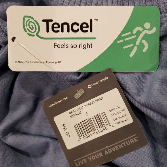 NEW Eddie Bauer Gate Check Rib-Trim Hoodie - Picture 4 of 6